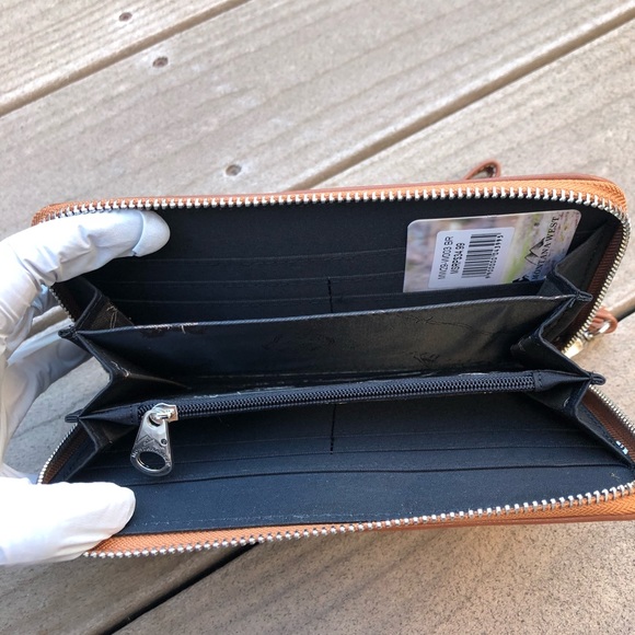 Western Montana west embroidery turquoise wallet - Picture 4 of 7